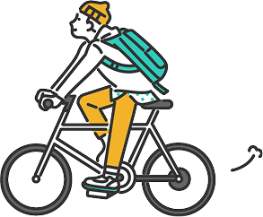 通勤時間のイラスト